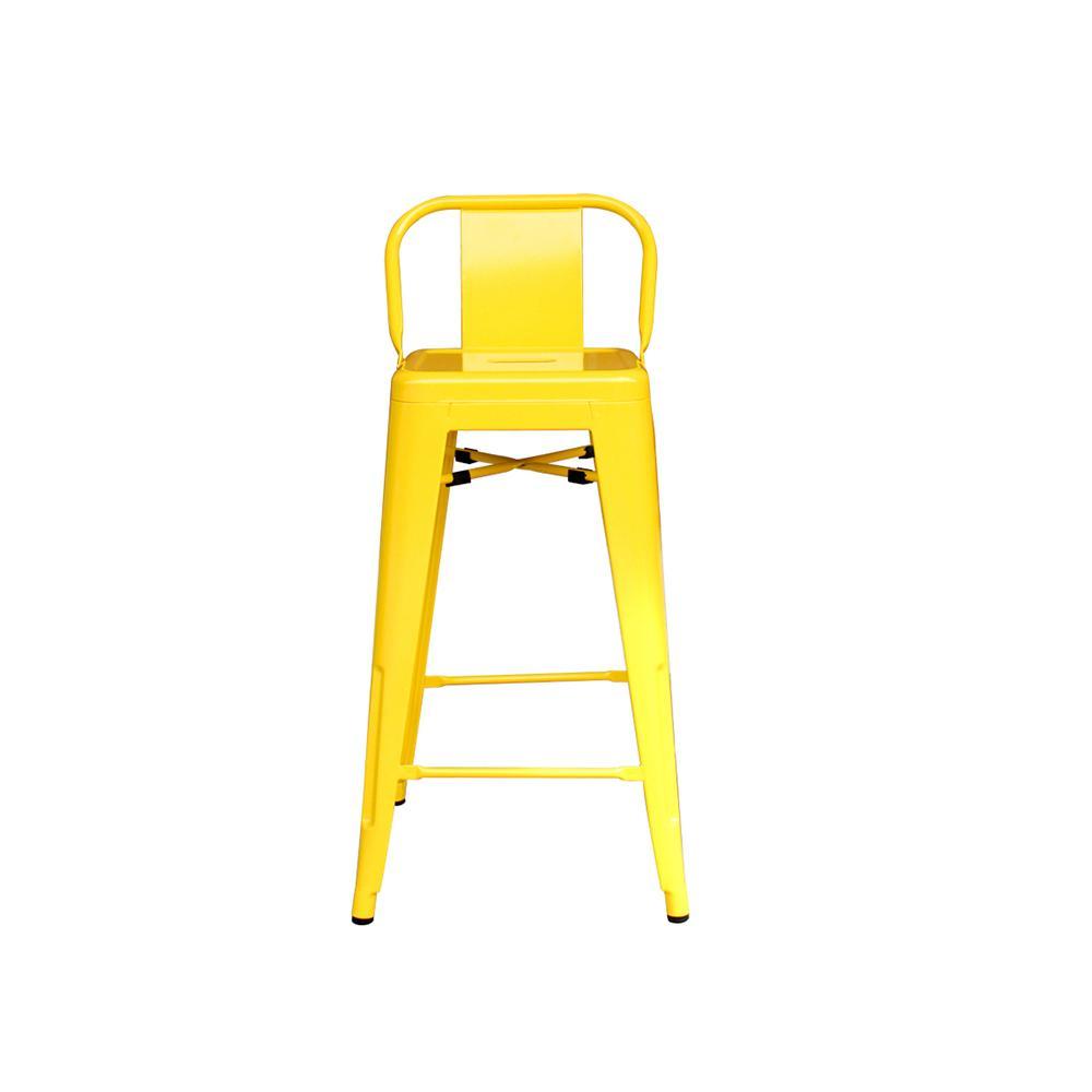 Piso Tolix Réplica Respaldo bajo Amarillo REMATIME- Depto51