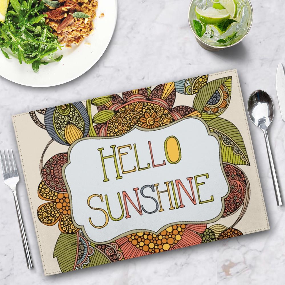 Set 4 individuales Hello Sunshine GALERIA IMPRESIONARTE- Depto51