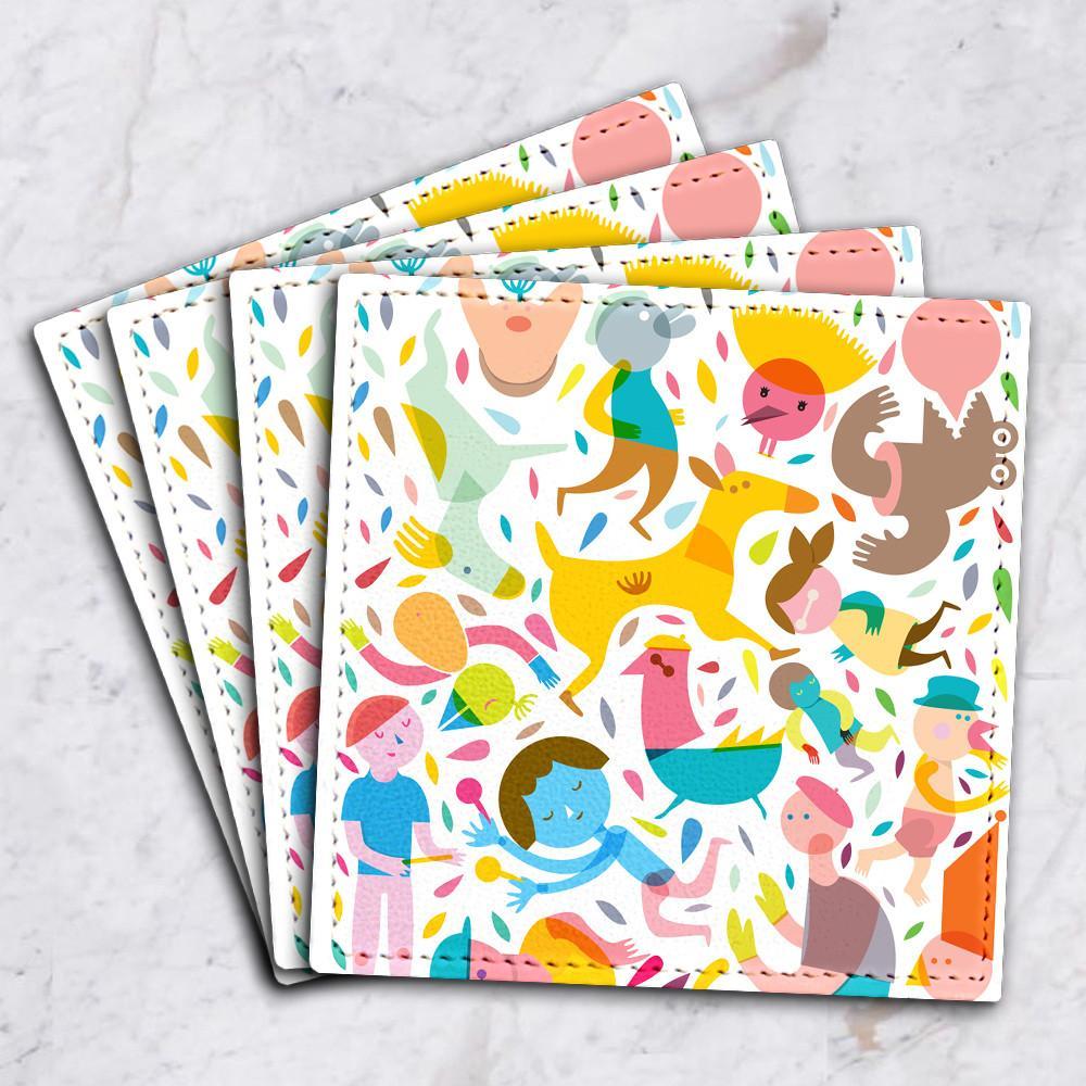 Set 4 posavasos Party Collection GALERIA IMPRESIONARTE- Depto51