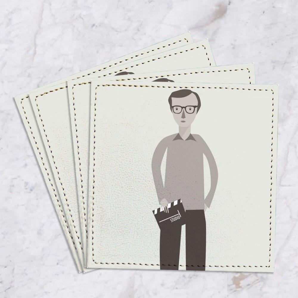 Set de 4 Posavasos Woody Allen GALERIA IMPRESIONARTE- Depto51