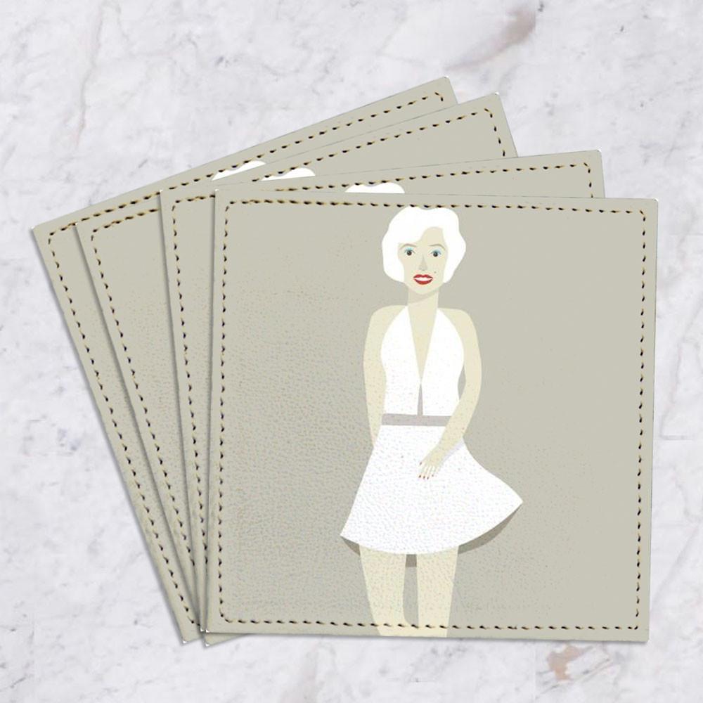 Set de 4 Posavasos Marilyn Monroe GALERIA IMPRESIONARTE- Depto51