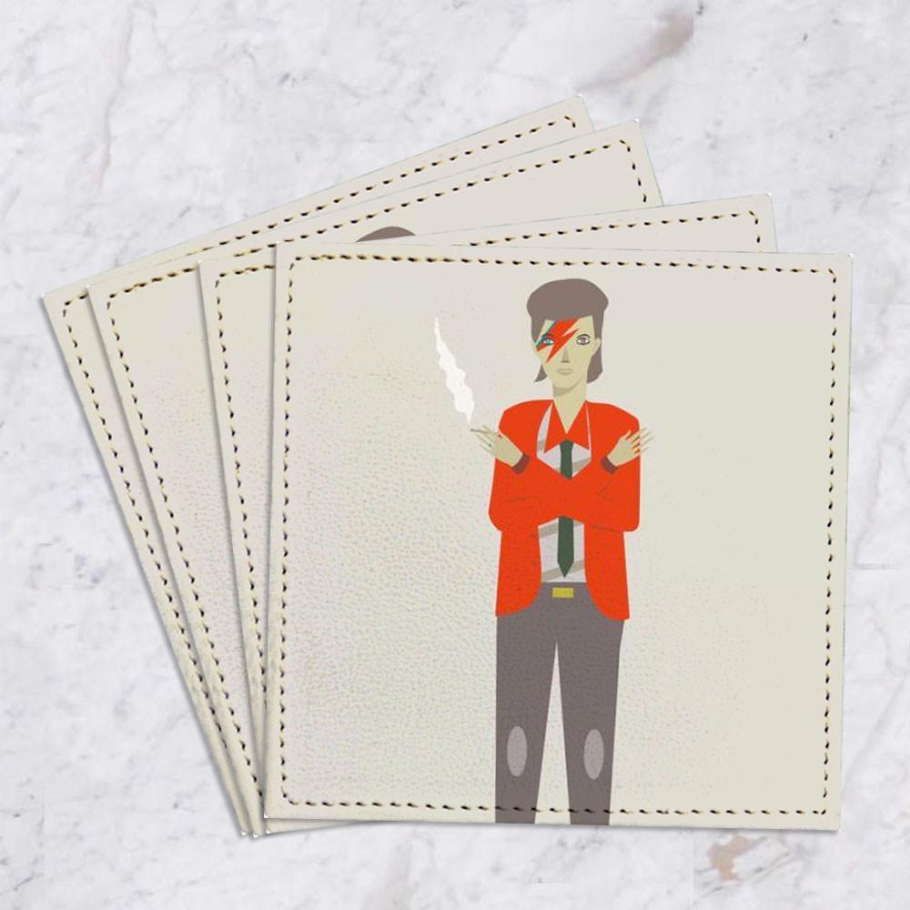 Set de 4 Posavasos David Bowie GALERIA IMPRESIONARTE- Depto51