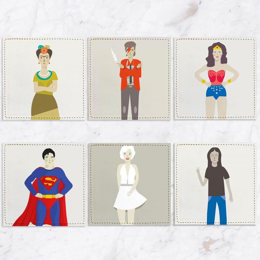 Set de 6 Posavasos Personajes Judy GALERIA IMPRESIONARTE- Depto51