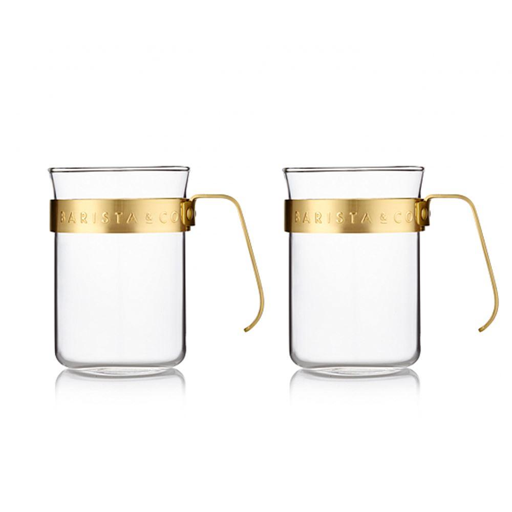 Set 2 tazas vidrio Dorado Electric BARISTA & CO- Depto51
