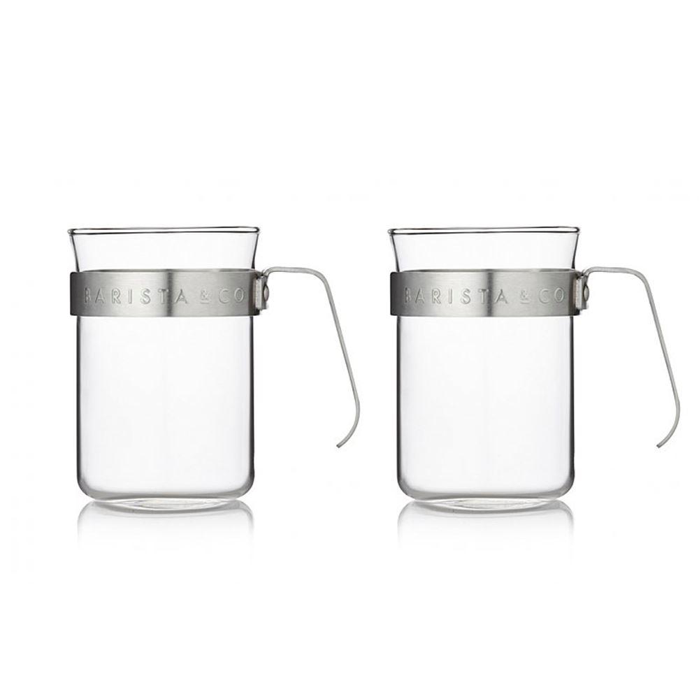 Set 2 tazas vidrio Acero Electric BARISTA & CO- Depto51